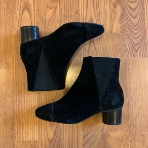 Rebecca Minkoff  black suede bootie 6.5 ankle boot